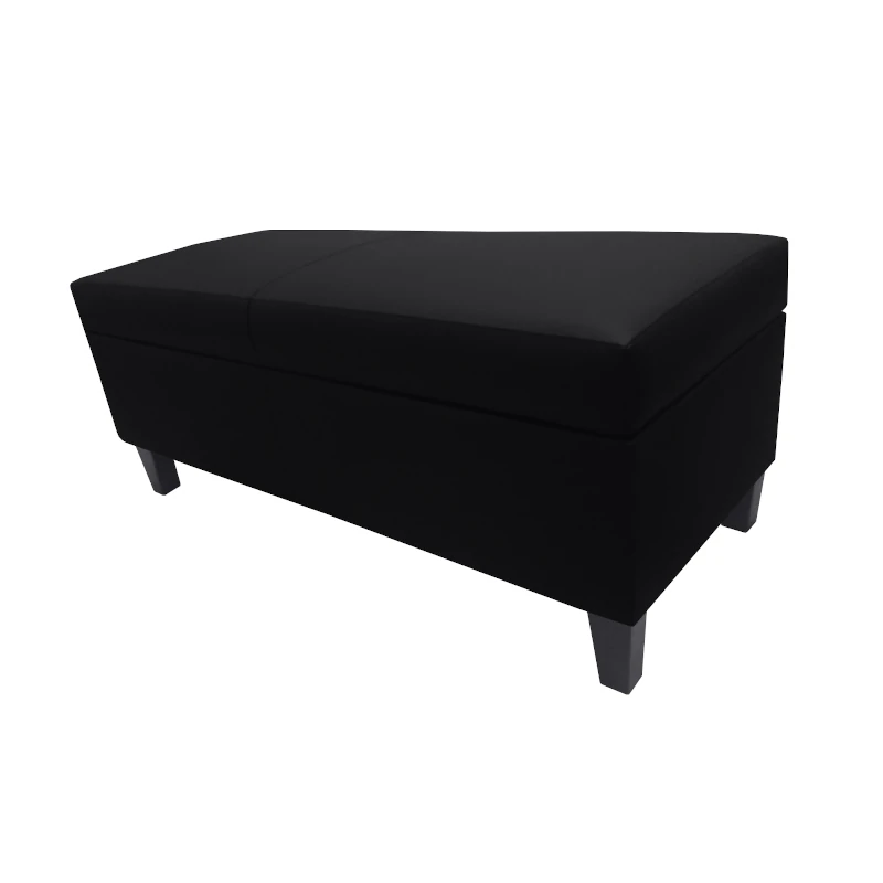 pie cama baul classic negro lateral