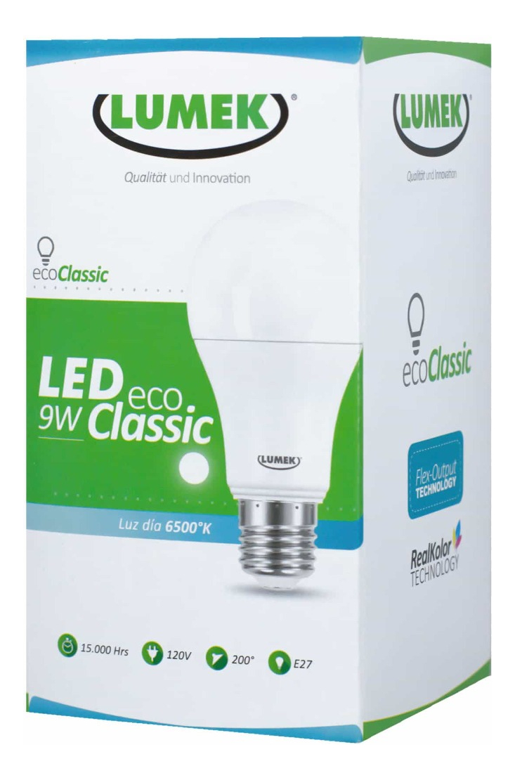 BOMBILLO LED ECO CLASSIC LUMEK DE 9W